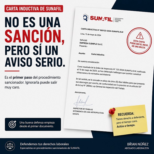 ¿Qué hacer ante una carta inductiva de Sunafil?