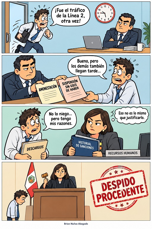 ¿Se puede despedir a un trabajador por llegar tarde?